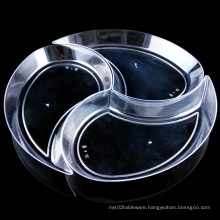 Plastic Plate Disposable Tray New Moon Shaped Plate